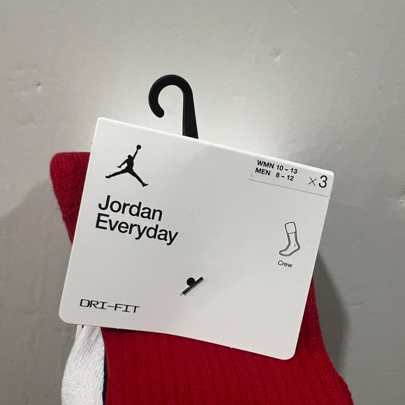 Jordan Everyday, Crew Socks, DX9632 918, 3 Pack - Picture 7 of 9